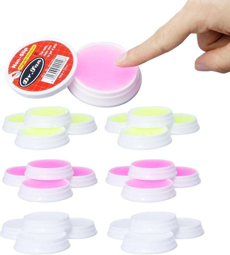 Abvsdu 24 PCS Fingertip Moistener, 10 G Three-Colour Envelope Moistener, Finger Moisturizer Non-Slip Finger Moistener for Sorting Paper Grip Paper Bills Document Counting Collating Sorting Task - Image 1